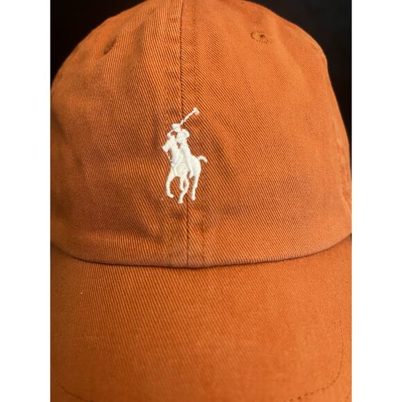 Polo Ralph Lauren | Baseball Hat | Burnt Orange | Leather OSFM Strap | VTG | GUC - Picture 5 of 7
